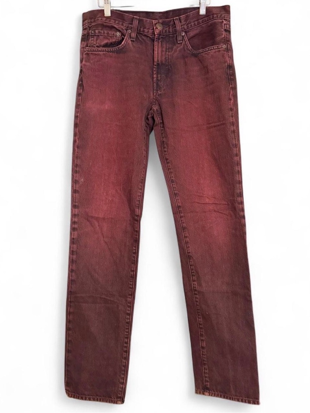 J Brand Tyler Slim Fit Men's Synced Oxblood Jeans Made in USA 31
